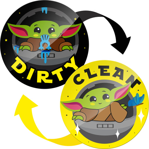 Dishwasher Magnet Clean Dirty Sign - Clean Dirty Magnet for Dishwasher Baby Yoda - Kitchen Dish Washer Magnet