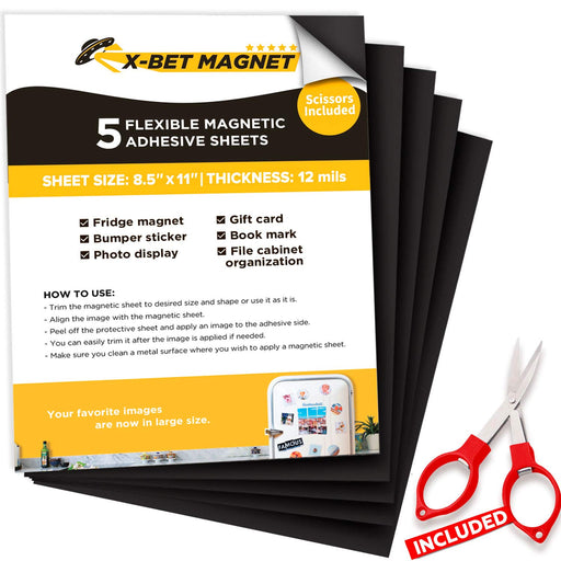 Magnet Me Up Self Adhesive Flexible Magnetic Tape, 1/2 inch Wide, 1/16th  inch Thick, 100 ft Long Magnet Roll with Strong Adhesive Backing, Used for