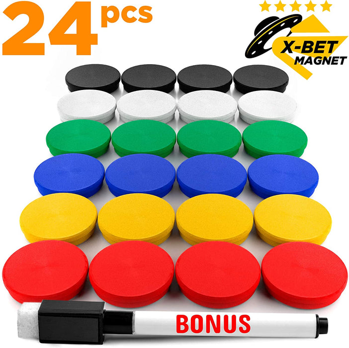 Colored School Magnets 24 PCs - Fridge Magnets