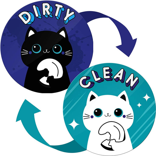 Clean Dirty Dishwasher Magnet Funny Cat - Dishwasher Magnet Clean Dirty Funny Flip - Kitchen Gift