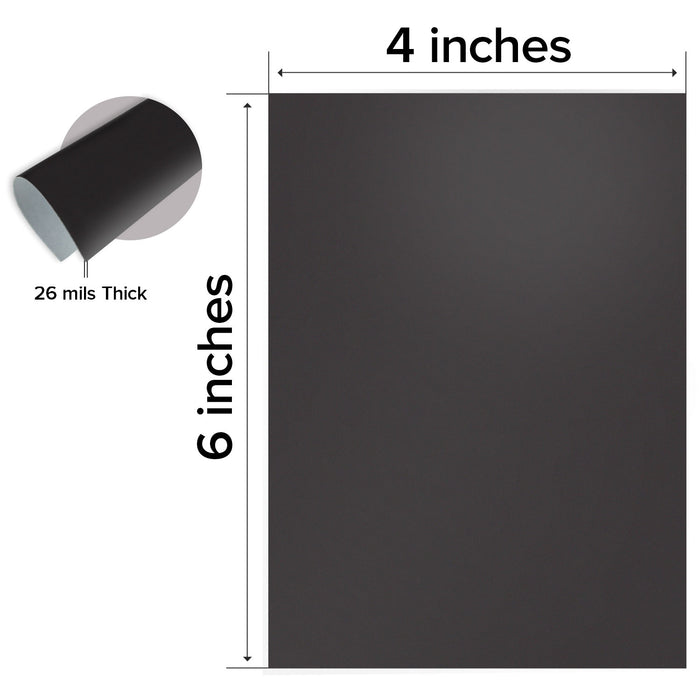 4 x 6 Plain Magnet Sheets 20 Mil - 25 Pack Ideal for Craft Die Storage or Applying Adhesive Items