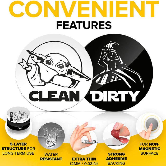 QISIWOLE Dirty Clean Dishwasher Magnet,Dishwasher Magnet Clean