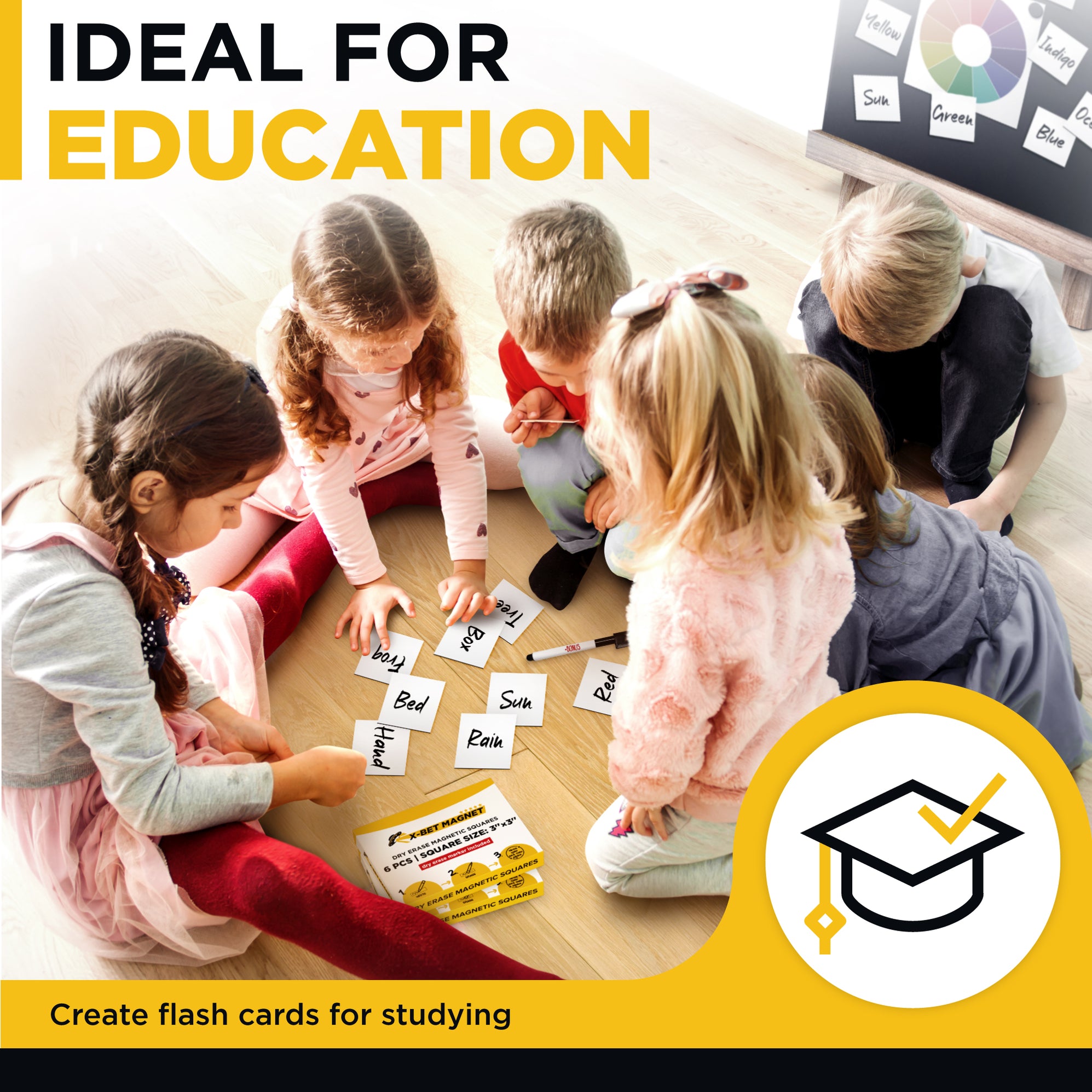 Dry Erase Labels 3”x3” for Whiteboards 10 PCs XBET — Xbet