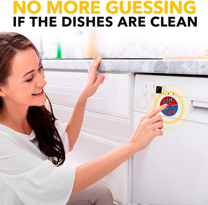 Clean Dirty Dishwasher Magnet Funny Comics Sign - Gifts for Mom from Son and Daughter - Housewarming Gifts New Home