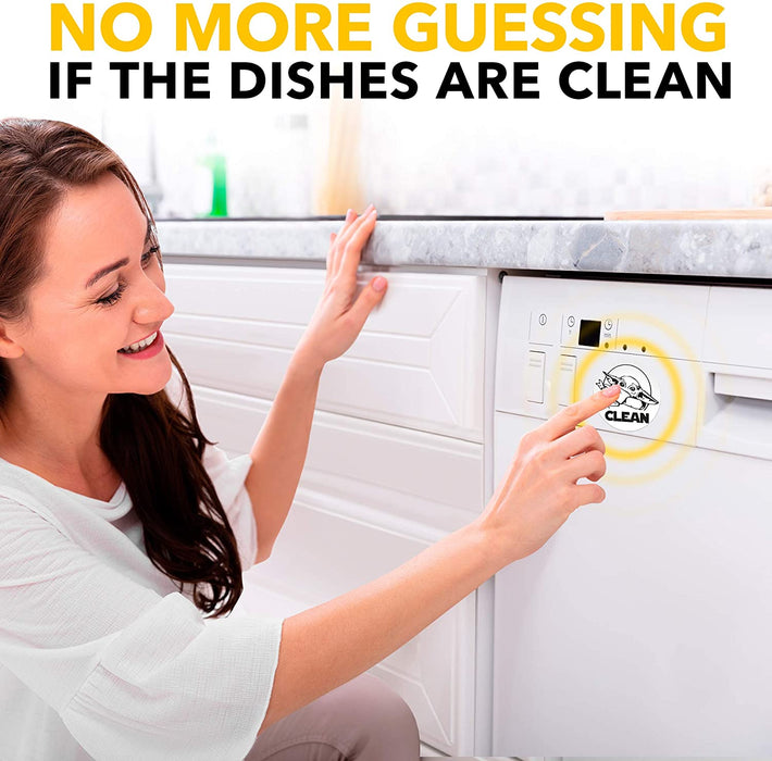 Double Sided Clean Dirty Dishwasher Magnet - Dishwasher Magnet Clean Dirty Sign Indicator - Kitchen Magnet for Dish Washer