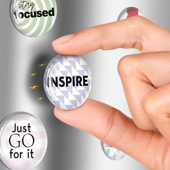 Glass Inspirational Magnets for Fridge - Motivational Magnets - Funny Refrigerator Magnets - Decorative Magnets for Whiteboard UK