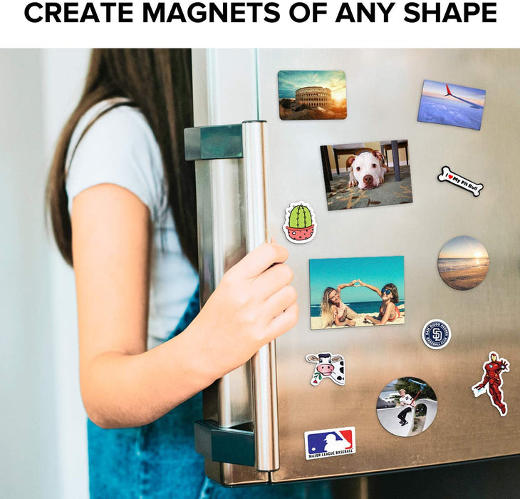  Magnetic Sheets with Adhesive Backing, 8 x 10, 5 Pack  Flexible Magnet Sheets with Adhesive for Crafts, Photos and Die Storage -  Peel and Stick Magnetic Tape Paper, Easy to