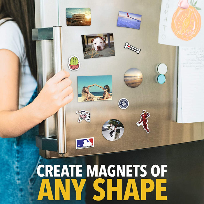 Printable Magnetic Sheets - Each 8.5” x 11” - Flexible Magnet Sheets Non  Adhesive for Photo and Picture Magnets - Matte Printable Magnetic Paper for
