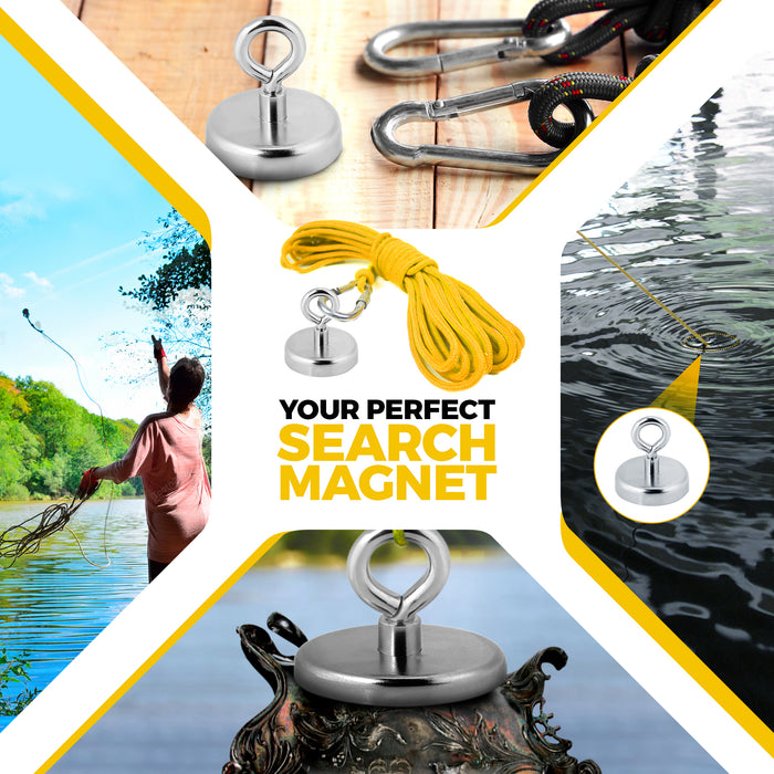Magnetic Hooks – Super Strong Magnet Hooks for Fridge – N52 Neodymium Fishing Magnets