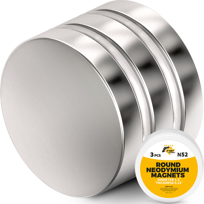  BYERZ Aimant neodyme Puissant 10pcs N52 Strong Round Disc  Magnets Rare Earth Neodymium 30mm x 5mm calamita matériaux aimantés :  Industrial & Scientific