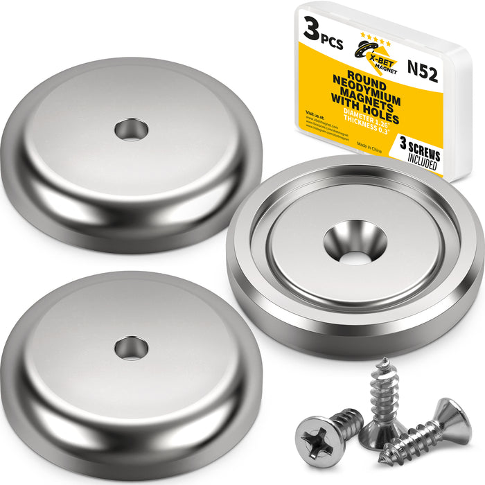 månedlige absolutte Mellemøsten Extremely Strong Neodymium Cup Magnets 3 Pcs | X-BET — X-bet MAGNET