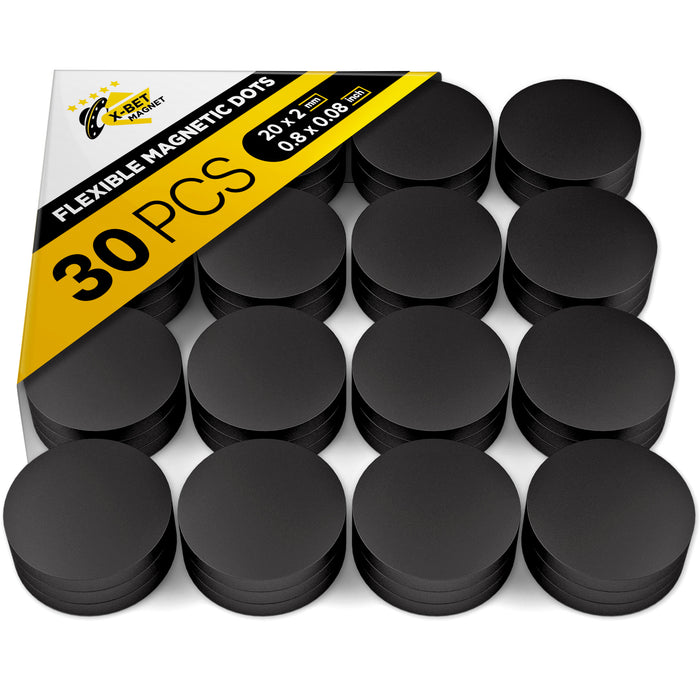 Flexible Adhesive Magnetic Dots 30 PCs - Round Magnets